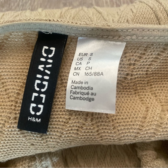 H&M Beige Halterneck Dress Sz Small - Picture 4 of 6